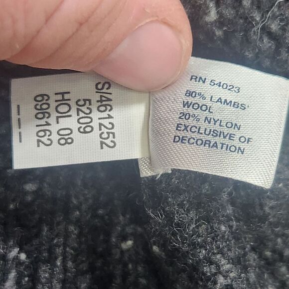 Gap Sweater Mens‎ Medium 1/4 Zip Jacket Lambswool Grey Preppy Heavy Soft Grey - Picture 5 of 10